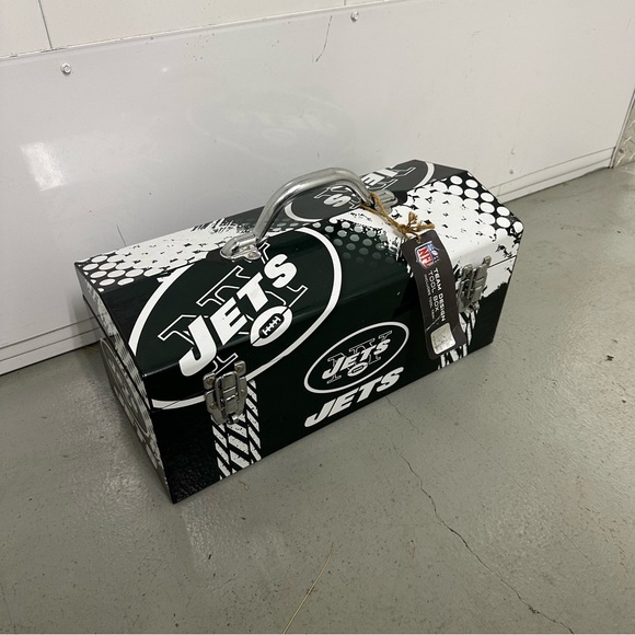 New York Jets NFL Team Toolbox w/ Removable Tool Tray - Picture 2 of 7